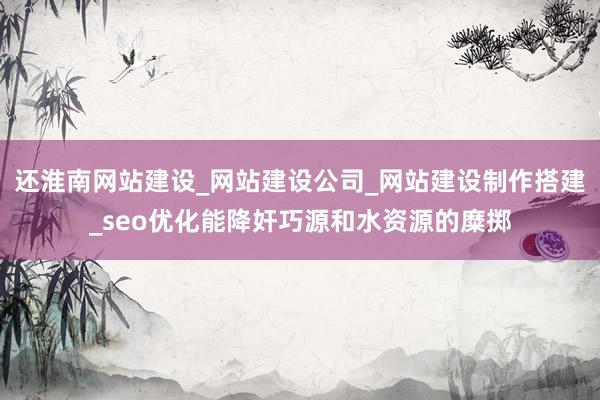 还淮南网站建设_网站建设公司_网站建设制作搭建_seo优化能降奸巧源和水资源的糜掷